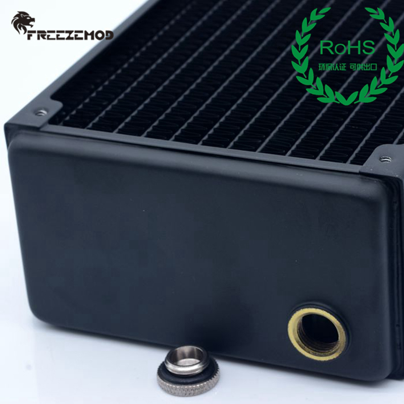 Freezemod 120 Radiator Koperen Heatsink 3 Lagen 65Mm Dikke Koperen Vinnen G1/4 Voor Computer Pc Waterkoeling TSRP-HP65-120