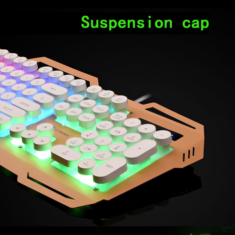 Gaming Keyboard RGB Backlit Silent Gaming Mouse Set Mechanical Keyboards Mouse Gamer Kit for Computer Game PC Laptop