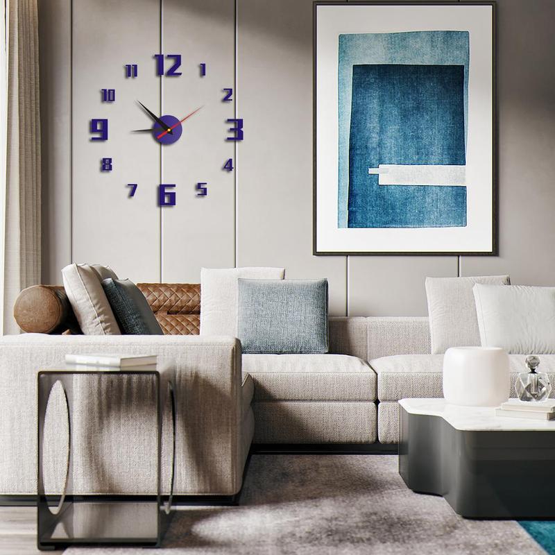 3D Wall Clock Large Acrylic Mirror Clocks Stickers Living Room Accessories Decorative House Clock On The Wall Decoration