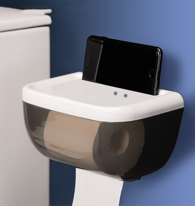 Waterdicht rolpapier gemakkelijk te scheuren toiletpapier doos gratis perforatiepapier rek doos telefoonstandaard
