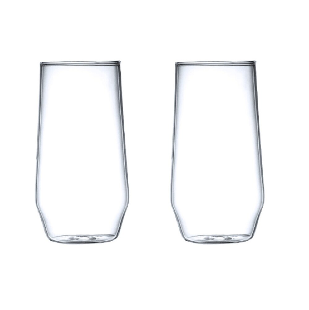 Borosilikatglas krus gennemsigtige juice cocktail drik vinglas 350 ml 400 ml høj temperatur modstand kop: 2 stk 350ml