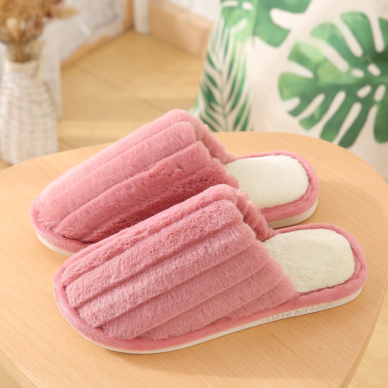 directe femmes hiver maison pantoufles antidérapant doux hiver maison pantoufles intérieur chambre amoureux Couples étage: dark red / 8