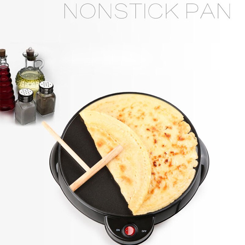 220V Electric Crepe Maker Machine Pancake Pan Non-Stick Griddle Baking Pan Cake Machine Kitchen Cooking Pan Pie Electric Skillet