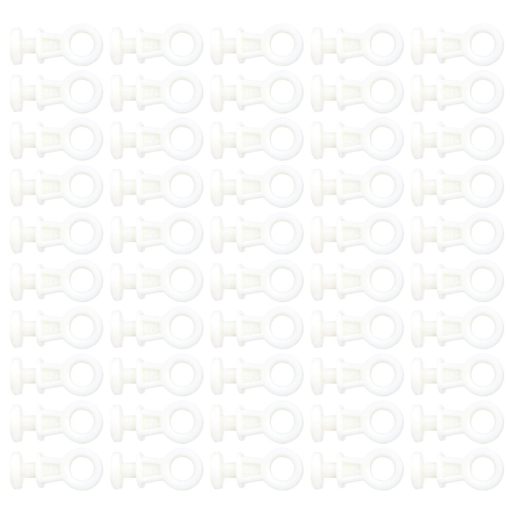 50 PCS Rod Rollers Curtain Rail Track Wheels for Window Door Shower Curtains (Beige)