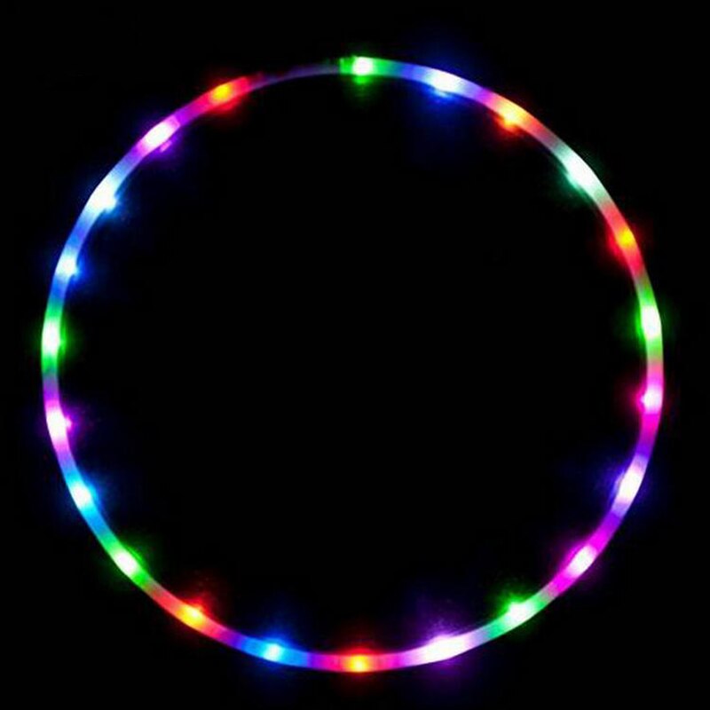 10 LED Lumières Colorées Cerceau De Gymnastique De Musculation Fitness Cerceau Amovible Rechargeable pour Enfants Adultes Diamètre 60cm: Default Title