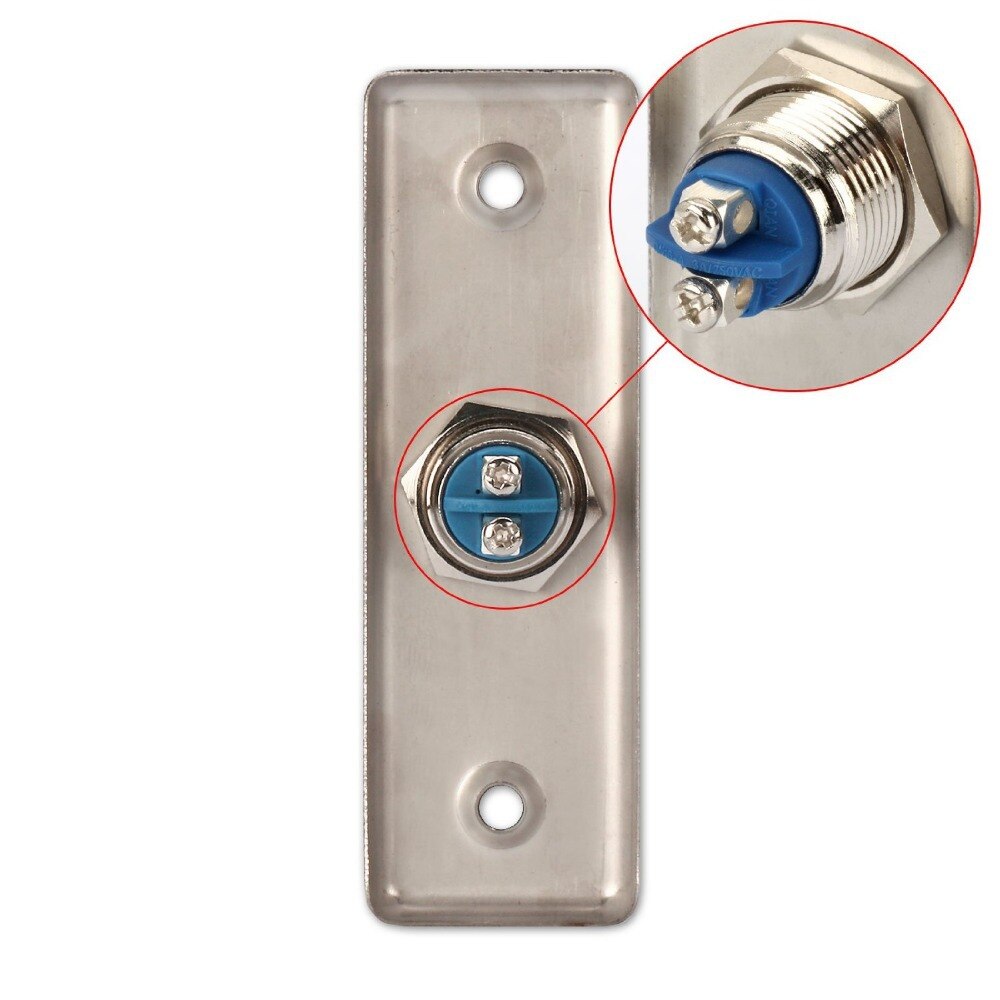 1 9 * 2.5cm Door Exit Button for Access Control Stainless Steel Push Release Switch Panel