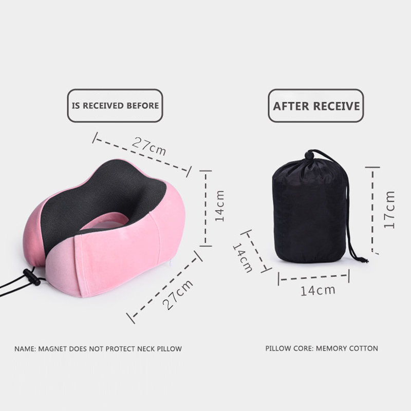Car U Shaped Memory Foam Neck Pillows Soft Slow Rebound Space Travel Pillow Solid Neck Cervical Healthcare Bedding