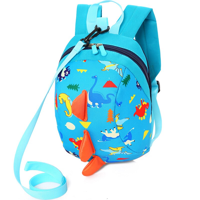 Peuter Boekentas Rugvin Dinosaurus Anti Verloren Schooltas 1-3 Jaar Oude Rugzak Last Kleuterschool Kinderen Tas voor Kleine meisjes: blue