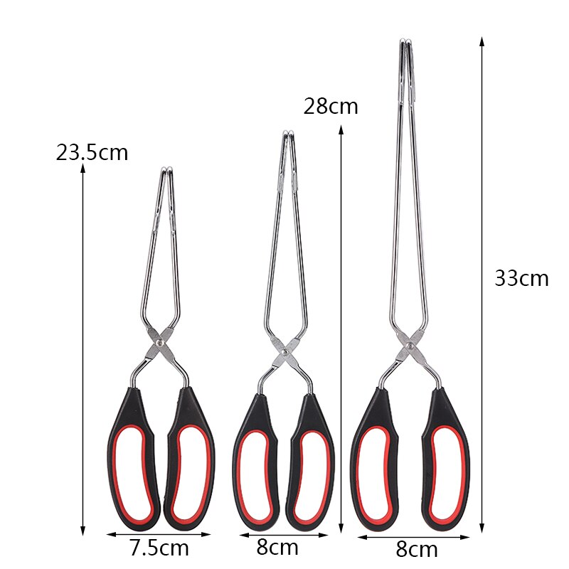 1pc multifunktionella saxtång långhandtag bbq brödstekt tång klämmor utomhus picknick mat sax tång 23.5/28/33cm hållbara