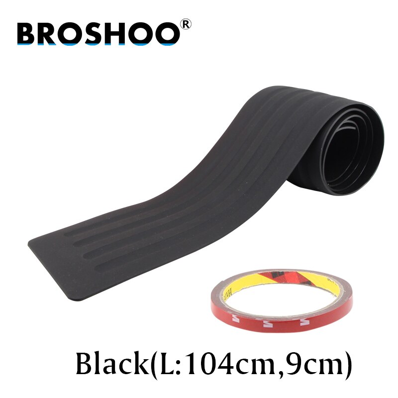 BROSHOO Auto Styling Rubber Achter Guard Bumper Kofferbak Protector Trim Cover Strip Voor Citroen C3 C2 C4 C5 DS3 Picasso c-Quatre Nemo: Black-104cm