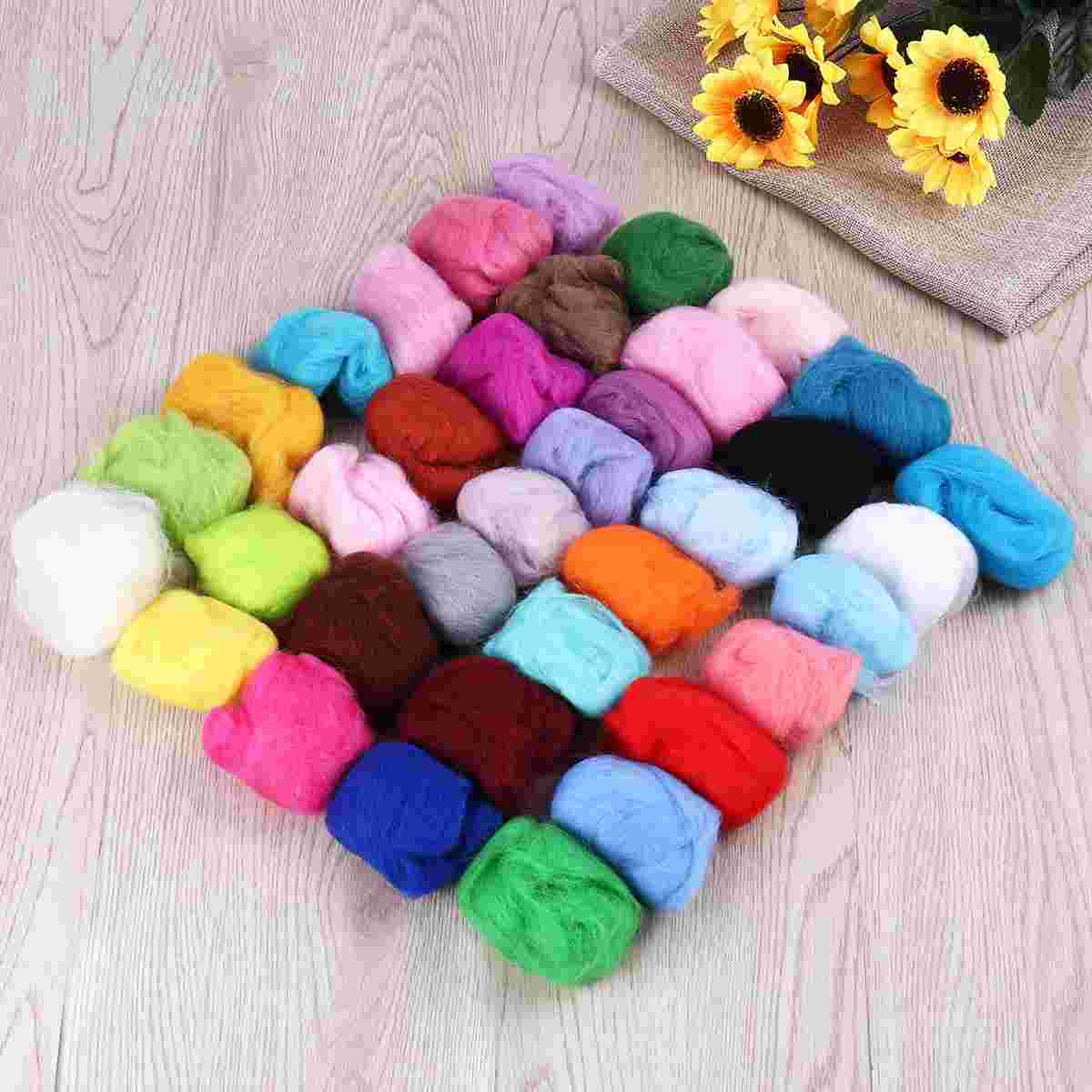 ULTNICE 36 Colors Wool Roving Fibre Wool Yarn Rovi... – Grandado