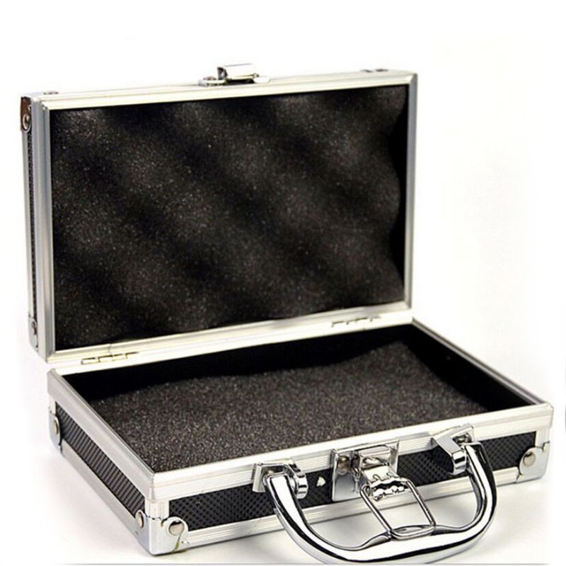 Portable Aluminum Alloy Tool Box Practical Storage Travel Carry Case with Sponge