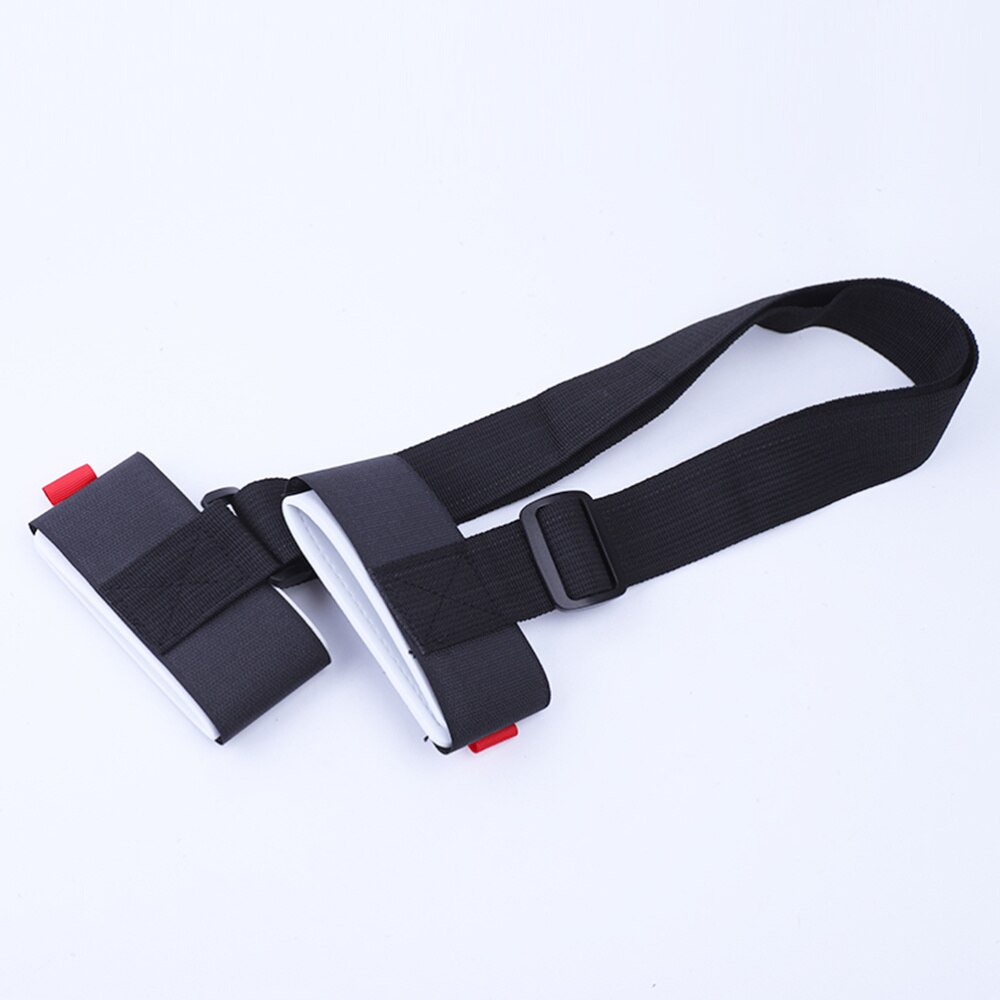 2 stücke Einstellbare Ski Strap Snowboard Schulter Hand Griff Träger Riemen Bindung Schutz Krawatte (Schwarz und Rot)