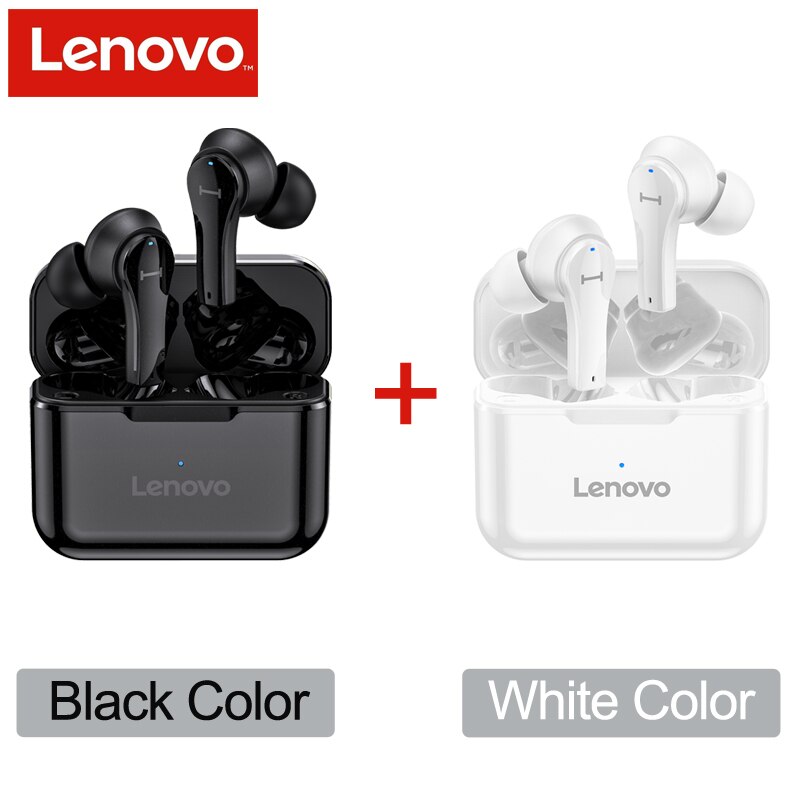 Globalny Lenovo QT82 bezprzewodowy zestaw słuchawkowy Bluetooth dotykowy zestaw słuchawkowy Stereo HD MIC rozmowa 400mAh duża bateria IPX5 wodoodporna: QT82 White and Black