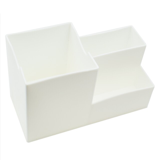 Kantoor school bureau pennenhouder opbergdoos met hoge capaciteit pennenkoker bureau schrijfwaren organizer schrijfwaren 15*10*7.5 cm: Wit