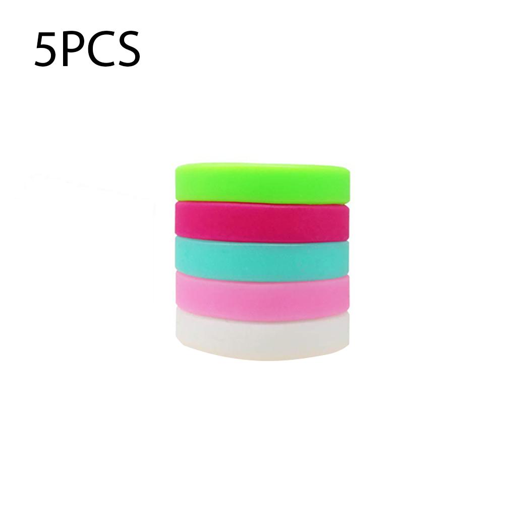 Siliconen Muggen Armband Anti-Muggen Armband Geschikt Voor Outdoor Activiteiten Camping Running Wandelen Anti Muggen Band: 5 pcs