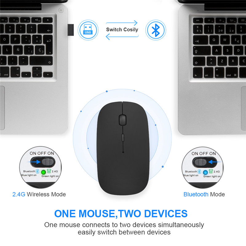 Rechargeable Wireless Mouse Bluetooth Mouse Computer Ergonomic Mini Usb Mause 2.4Ghz Silent Macbook Optical Mice For Laptop Pc