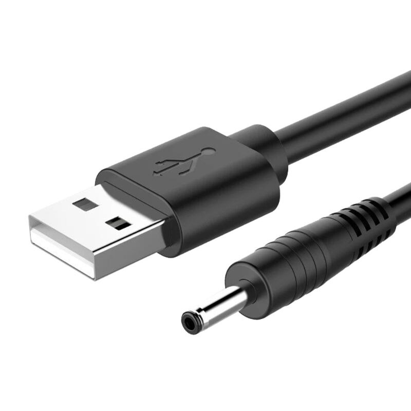 Usb - dc 3.5v -latauskaapelin vaihto foreo luna/luna 2/ mini/mini 2/ go/luxe -puhdistusaineeseen usb -laturin johto 100cm r91a: Musta