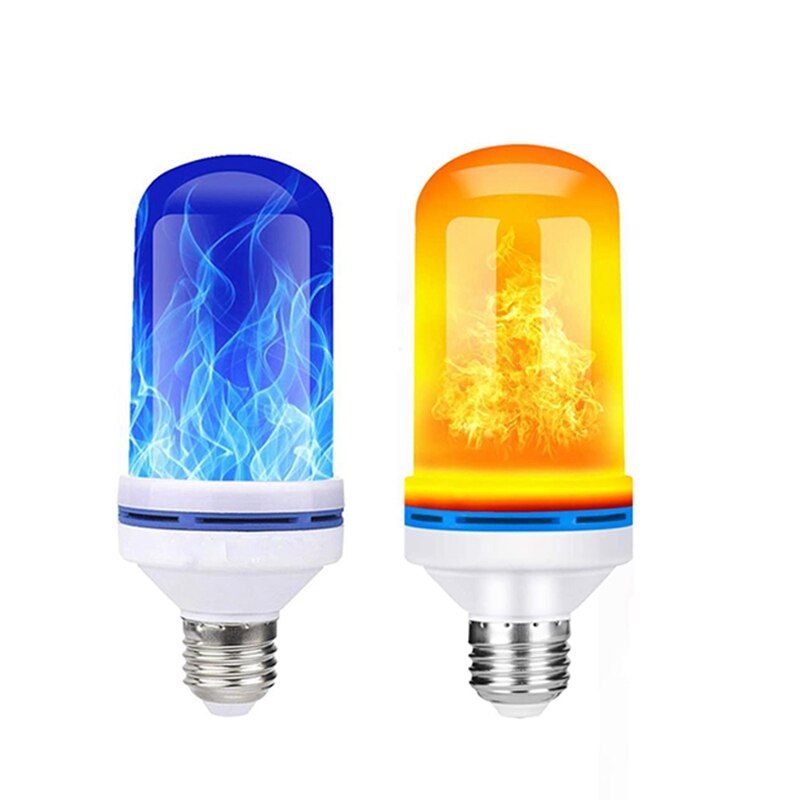 LED Flame Effect Light Bulbs ,4 Modes E26 Base Flickering Flame Light Bulbs for Outdoor Christmas Decoration