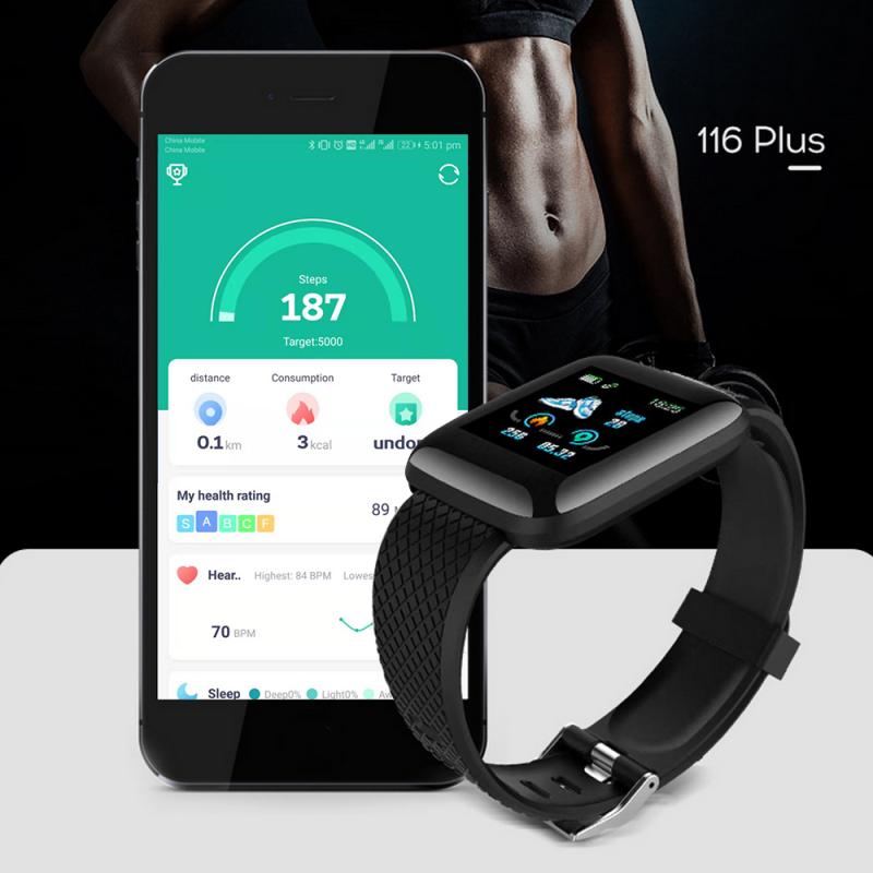 Per 116 Plus Smart Watch Wristband sport Fitness pressione sanguigna frequenza cardiaca chiamata messaggio promemoria pedometro D13 Smart Watch nuovo