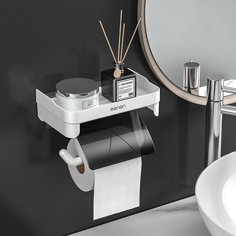 Wc Multifunctionele Opbergrek Stijl Toiletrolhouder Plastic Waterdichte Badkamer Organizer Sanitair Producten