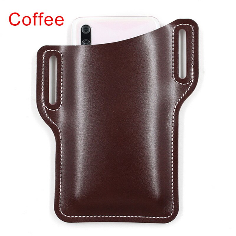 Pocket Belt Clothing Bag Waist Bag Men Casual Leather Retro Fanny Pack Belt Bag Pouch For women Travle Phone Bag: coffee