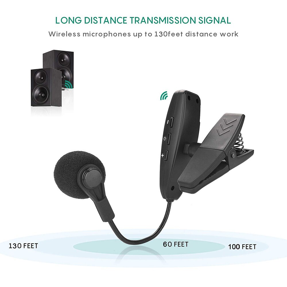 Ituf Uhf Saxofoon Microfoon Draadloze Microfoon Systeem Clip Op Muziekinstrumenten Voor Saxofoon Trompet Sax Hoorn Tuba Fluit