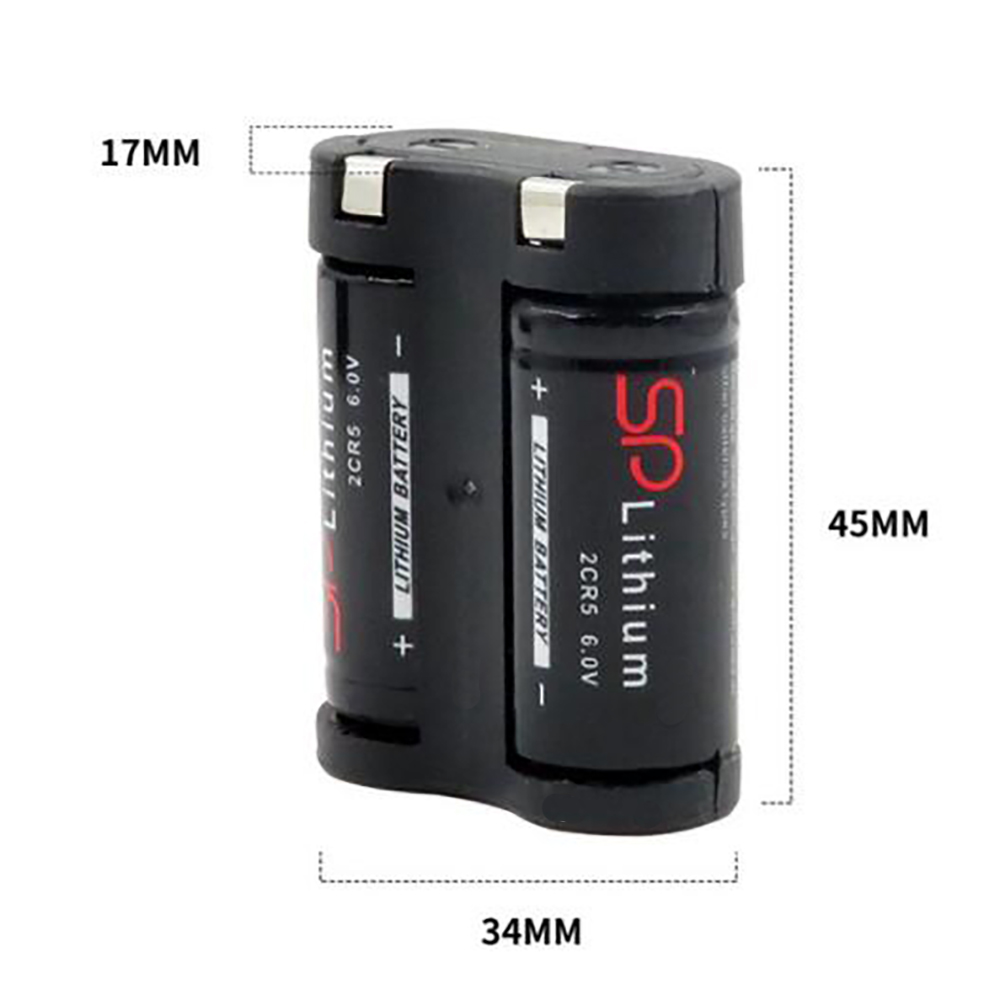 2CR5 Film Machine Dedicated Battery 6V 1300mAh 2CR-5W Video camera Batteries 2CP3845