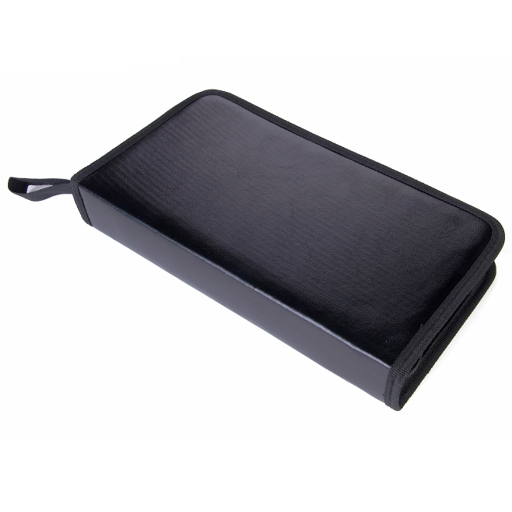 80 Mouw Kunstleer Bescherming Cd Tas Dvd Tool Draagtas Auto Houder Grote Capaciteit Multifunctionele Opslag Rechthoek