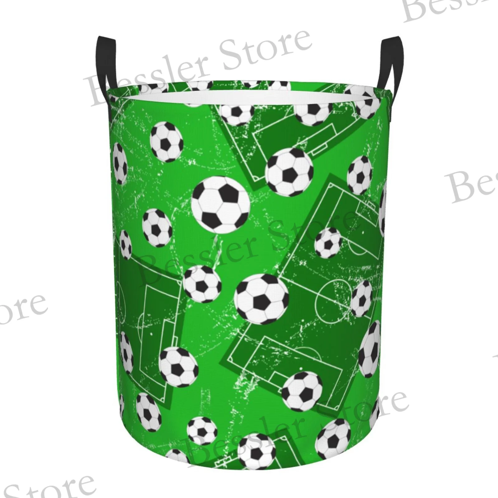 Foldable Laundry Basket For Dirty Clothes Soccer Balls Sport Football Pattern Storage Hamper Kids Baby Home Organizer