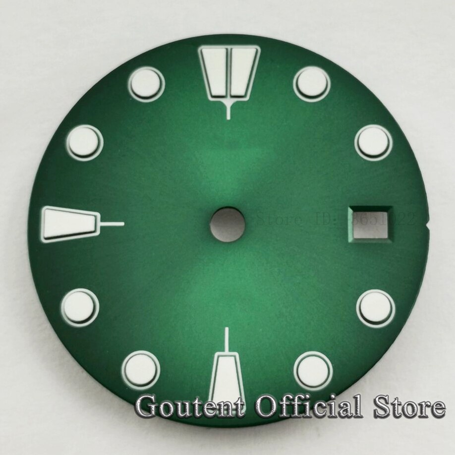 Bliger 28.5mm sterylny czarny/niebieski/zielony zegarek tarcze świecąca tarcza dopasowanie etai2836 2824,Miyota8215 821A,DG2813 3804 ST1612 ruch