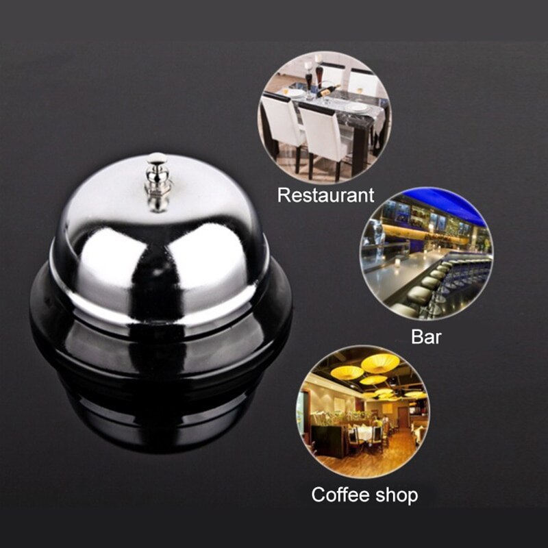 High Stainless Steel Dish Bell, Bar Bell, Kitchen Bell, Summons Bar Bell, Hotel Serving Bell