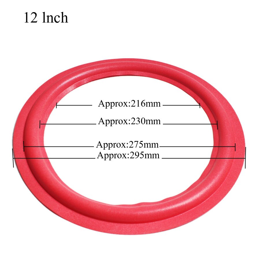 2PCS 8 INCH 10 INCH 12 INCH Red Speaker Foam Surround Subwoofer Woofer Speaker Repair DIY Part Sponge Ring Side