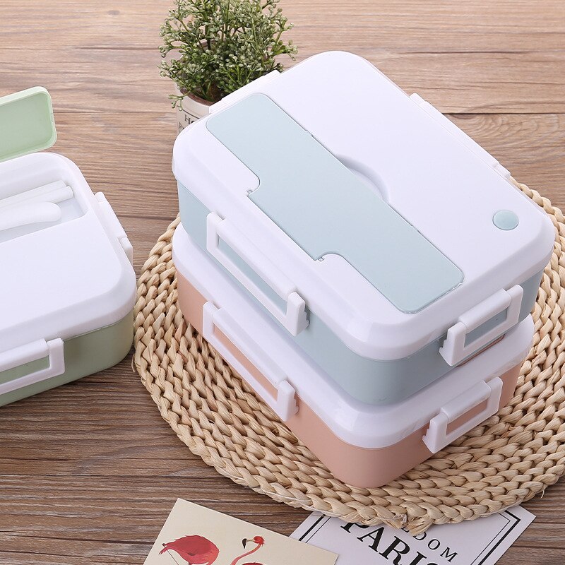 3 stuk Set Lunchbox Lekvrij Draagbare magnetron Voedsel Container Kantoor School Reizen Wandelen Kid Gezondheid Materiaal Bento doos