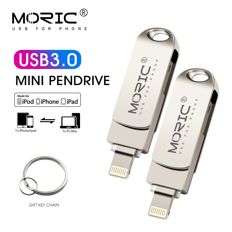 Metall mini USB-Stick 128gb OTG Pen Drive 32gb 64gb 16gb Usb 3,0 Flash Disk für iPhone X/8 Plus/8/7 Plus USB Memory Stick