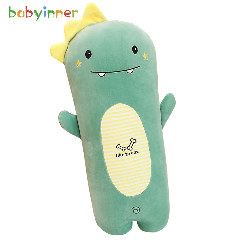 Baby inner 70/100/150cm tecknad kudde flicka sovande sällskap lång plysch kudde morot dinosaurie husky kaktus stil tvättbar