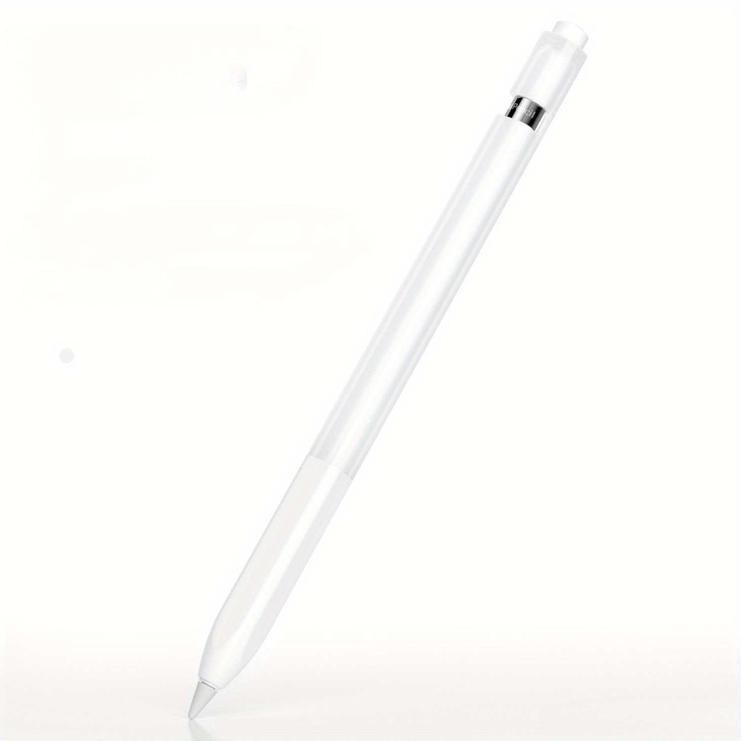 Funda protectora para bolígrafo, para iPad Pencil 1 generación, gelatina antideslizante de silicona translúcida para estuche para lápices Apple: Negro