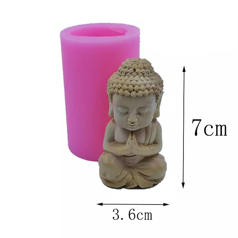 Twee Maten Van Shakyamuni Beton Mal Geschikt Voor Epoxyhars Cement Ornamenten Gips Klei Boeddha Siliconen Mal: small mold