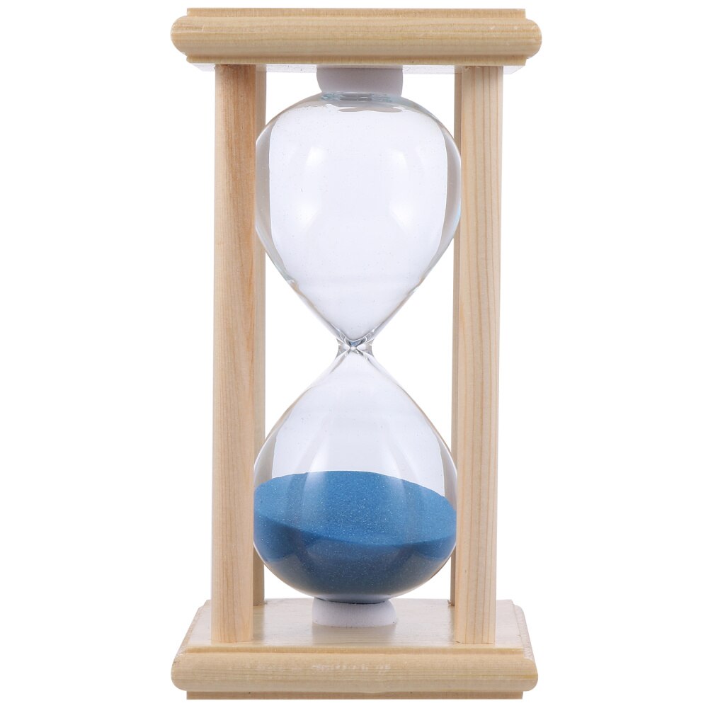 Glass Hourglass Timer Transparent Tabletop Hourglass Time Desktop Sandglass: Blue