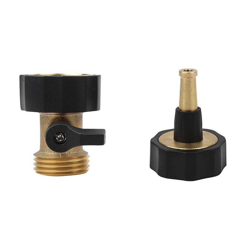 Massief Messing Slang Afsluiter Met Jet Er Spuitmond Kit Voor Tuinslang Connector
