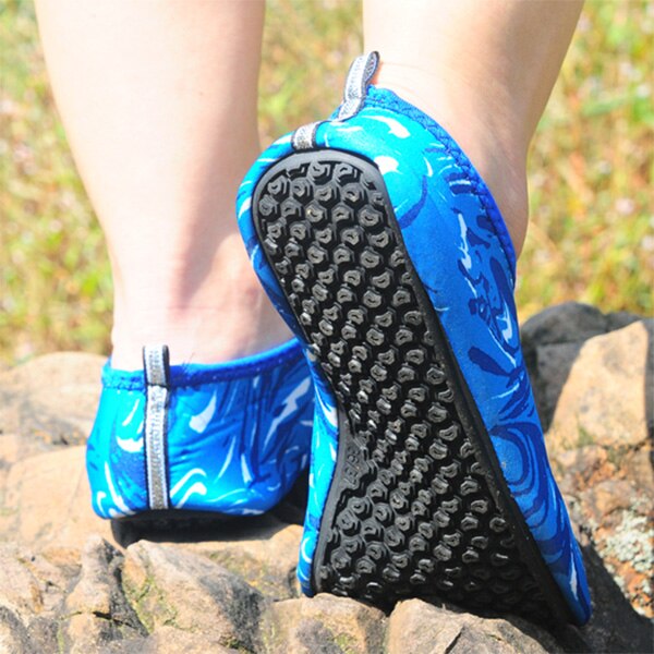 Men Women Swimming Aqua Fins Diving Mesh Socks Swim Non-slip Sole Surf Beach Shoes B2Cshop