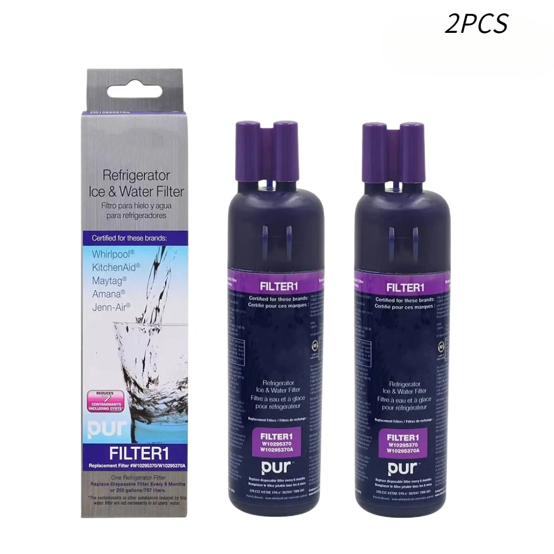 Replace Filter 1 Activated Carbon Refrigerator Water Filter For W10295370A EDR1RXD1: WHITE