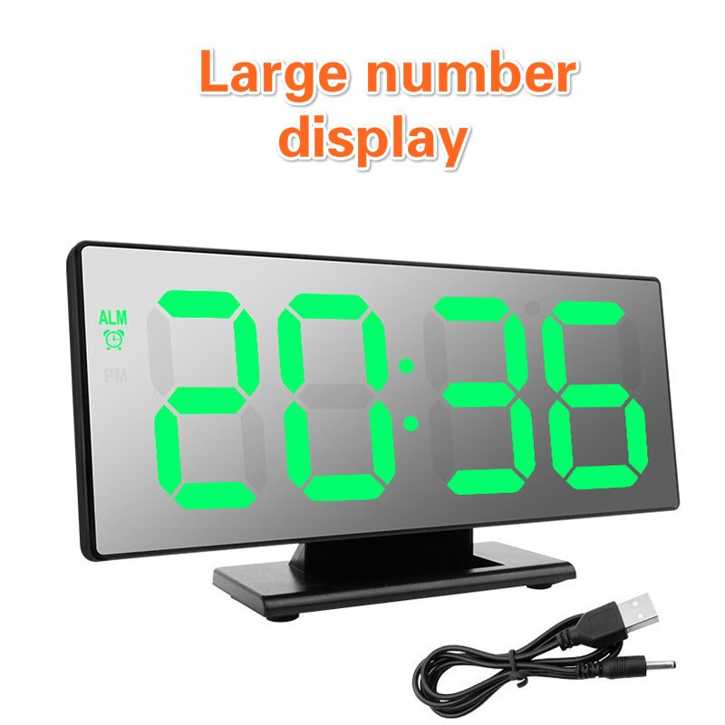 Suuri numeronäyttö despertador led-herätyskello lämpötilanäyttö digitaalinen yövalot kellopöytä torkkutoiminnolla usb kodinsisustus