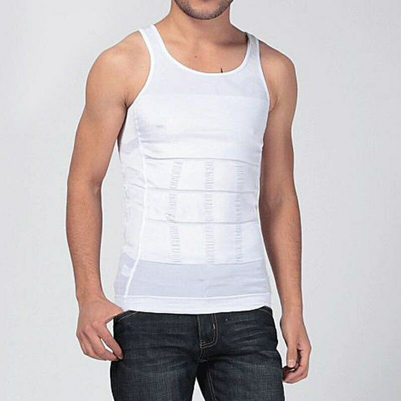 Mænds slankende shaper holdningsvest mandlig mave mave mand korrektor kompression kropsbygning fedtforbrænding bryst mave tanks: B / Xl