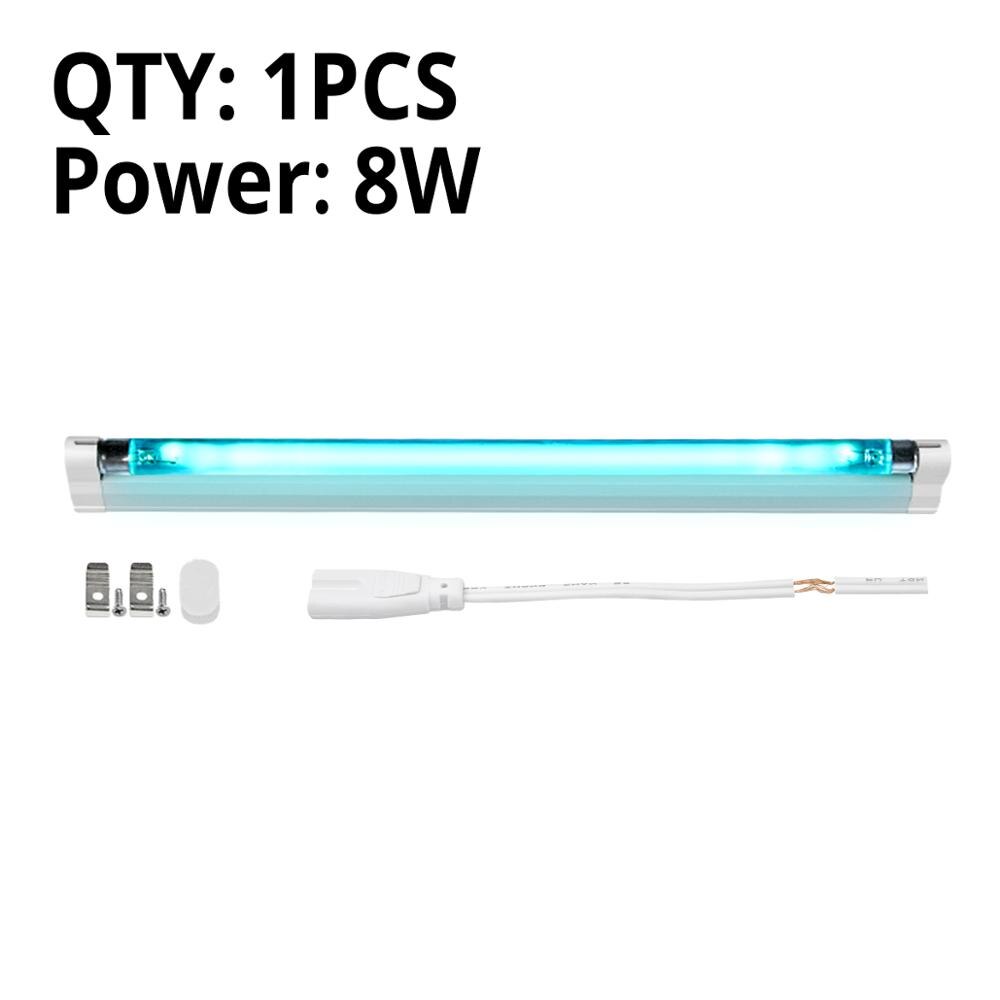 UV-C ultrafioletowa lampa kwarcowa 6W 8W UVC T5 Tube sterylizator UV lampa bakteriobójcza bakteriobójcza bakteriobójcza żarówka 110V/220V: 1Pcs 8W NO Plug / 220V
