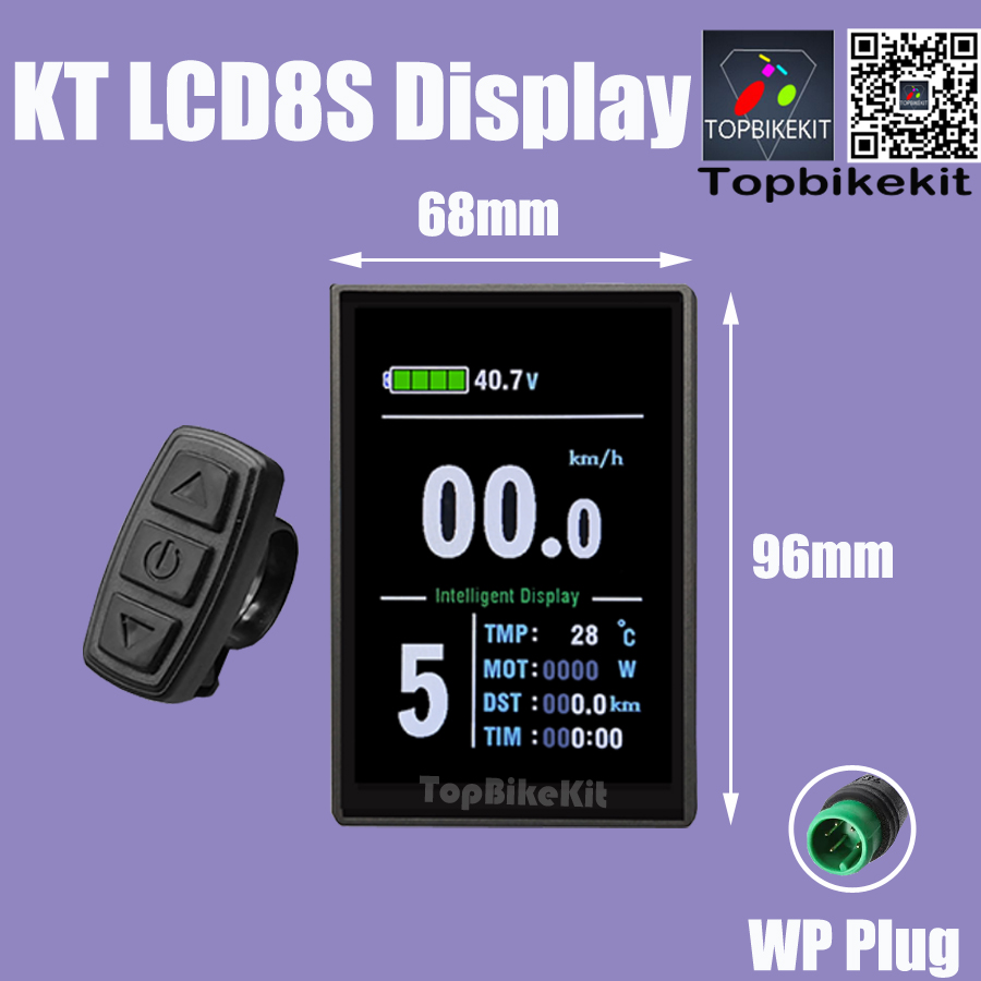Ebike Display Kt Lcd3 Lcd4 Lcd5 Lcd 8H Lcd 8S Lcd9 Lcd 10H Lcd11 Led 900S Led 890 24v36v48V 48V 72V Fietsaccessoires Cycling Kt Display: Donker Kaki