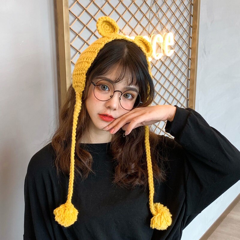 Mode Kikker Hoed Mutsen Gebreide Winter Hoed Effen Hip-Hop Skullies Gebreide Muts Cap Kostuum Accessoire Warm Winter motorkap