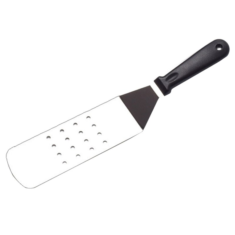 Espátula de acero inoxidable para parrilla, pala para carne, mango de madera, espátula para freír carne, herramienta de cocina, accesorios de cocina: 4