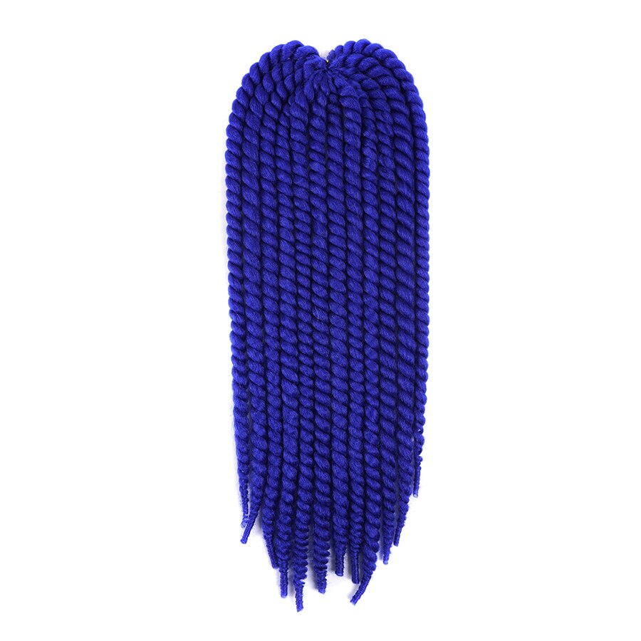 Aigemei havane Mambo torsion Crochet tresses de cheveux 22 pouces pour les femmes synthétique haute température résistant à la chaleur fibre: BLUE