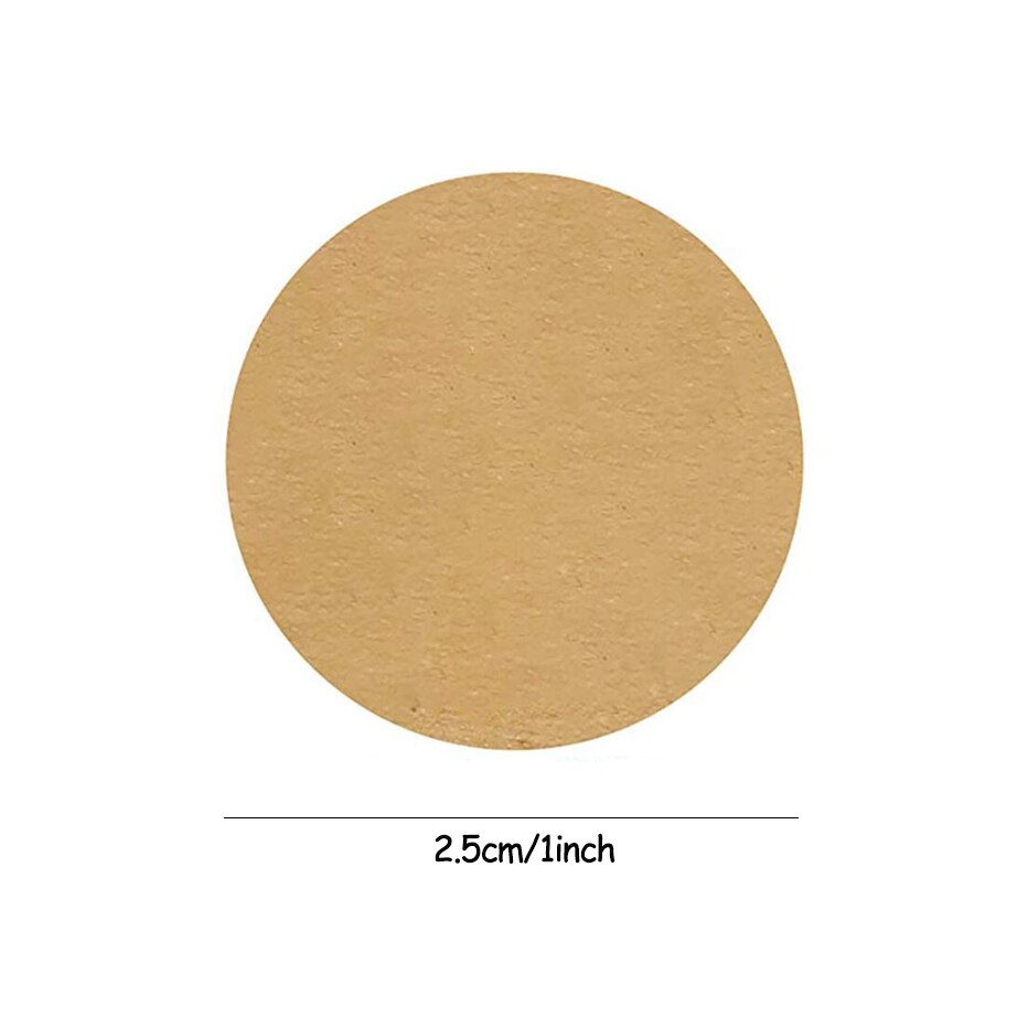 2.5cm Round Brown Label Stickers Reusable Waterproof Stickers for Containers Jars Mason Spice Glass Organizers Adhesive Stickers